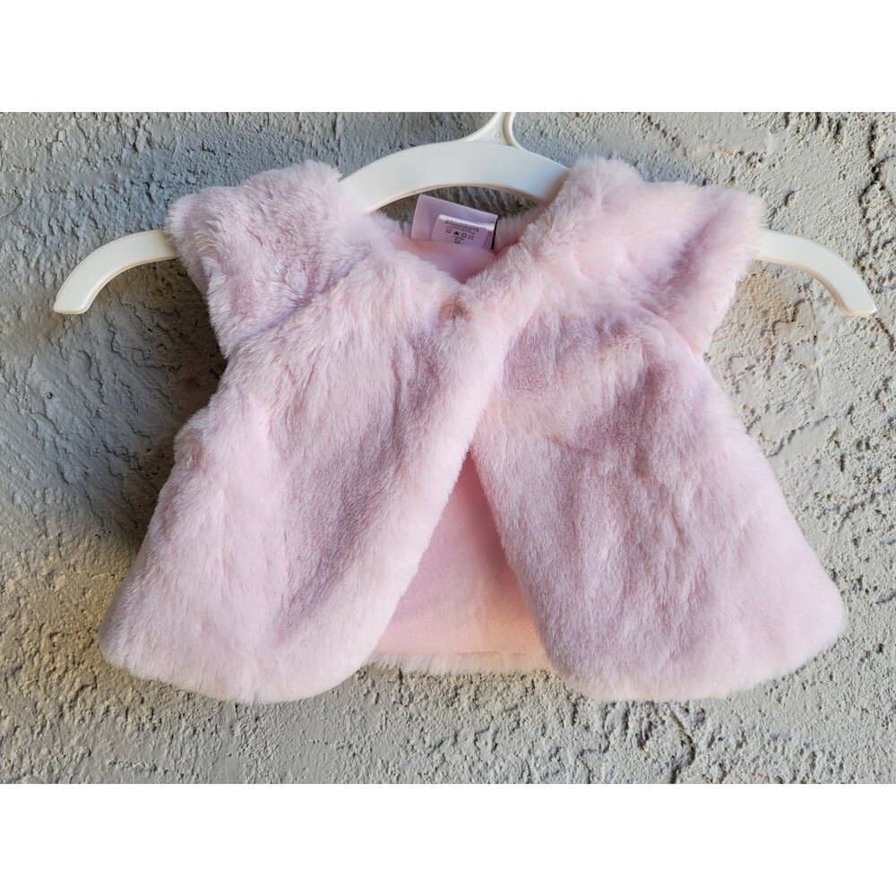 Little Lass Faux Fur Coat Size 18 Months